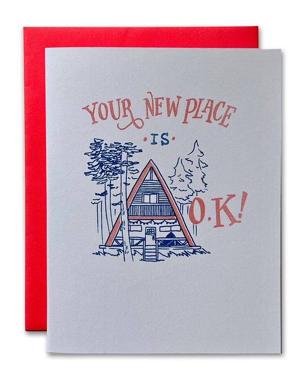 A-Frame Risograph Housewarming Card