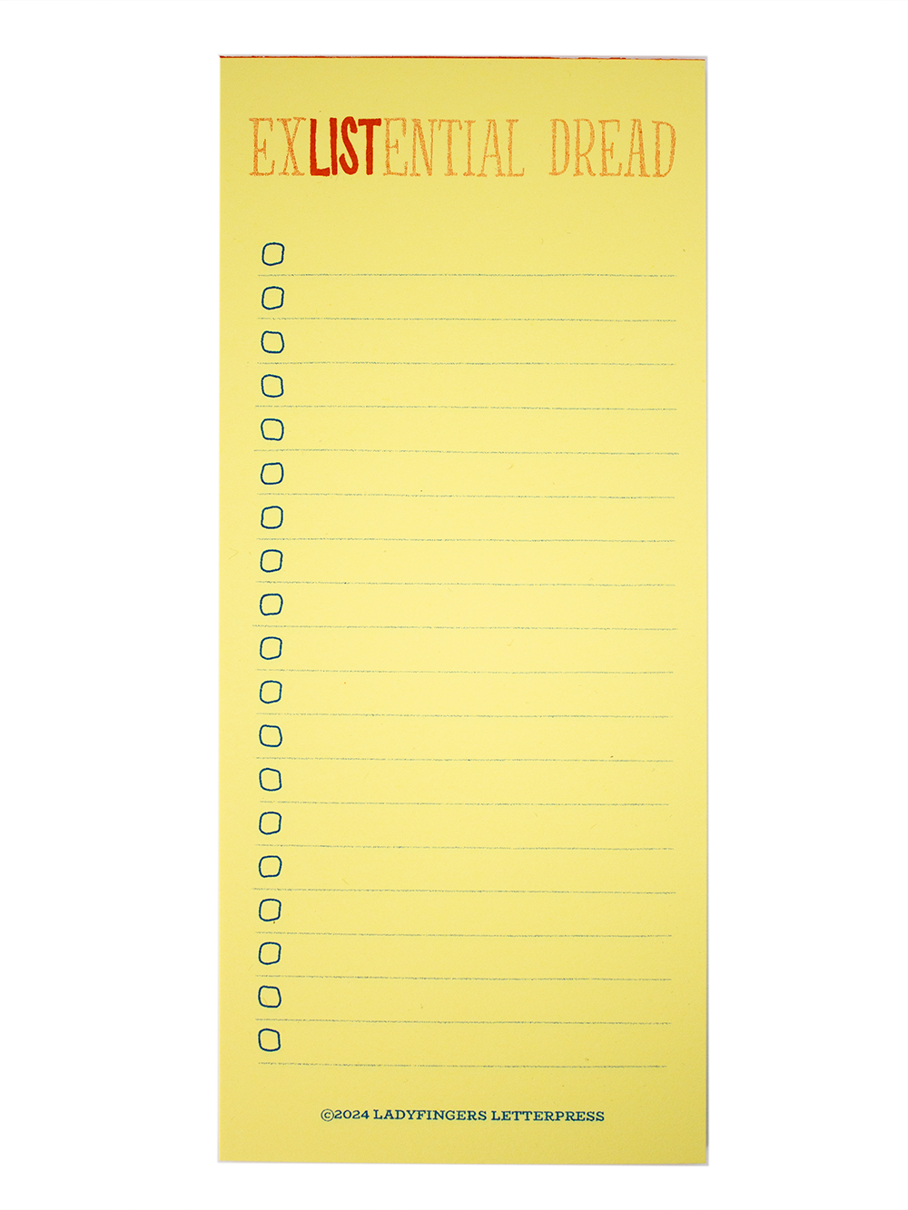 ExLISTential Dread Notepad