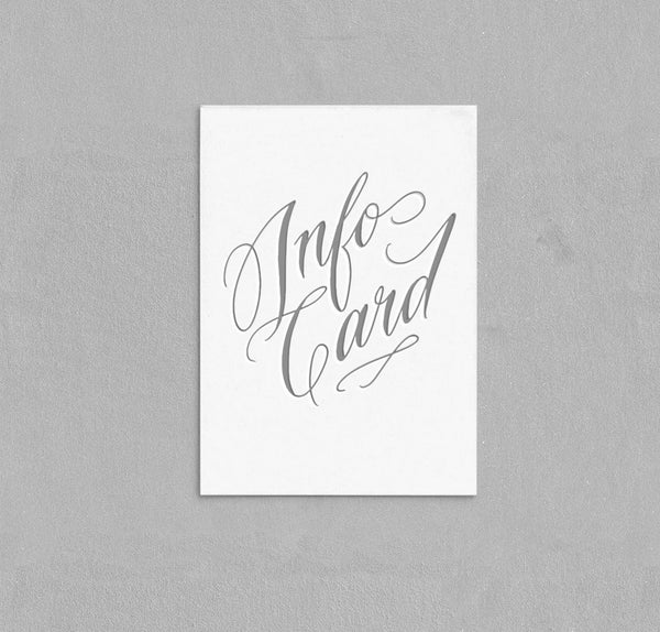 Letterpress Info Card