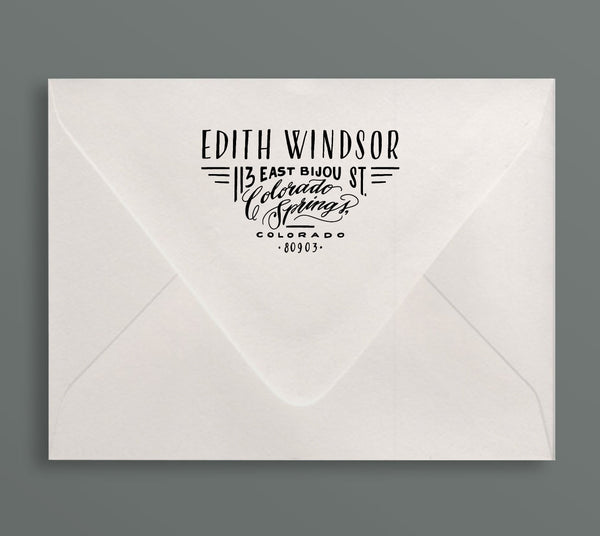 Progress Return Address Rubber Stamp