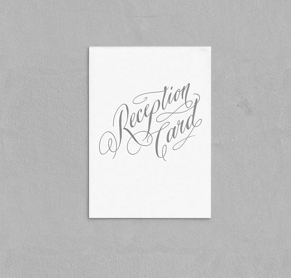 Letterpress Reception Card