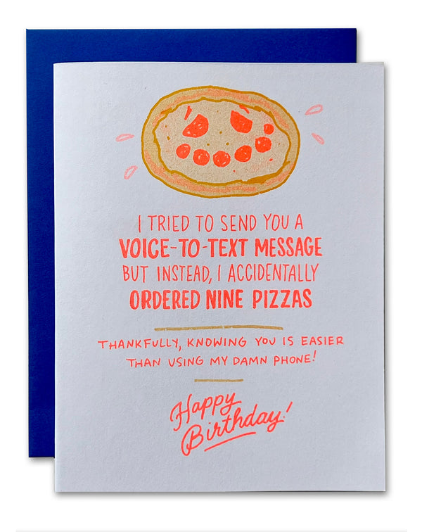 Wavy Happy Birthday Risograph Card