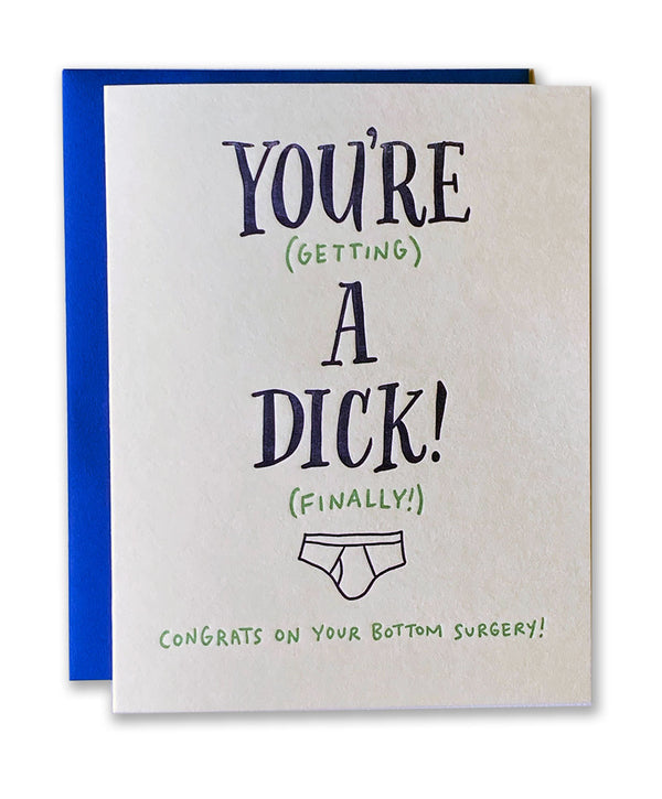 Briefs Bottom Surgery Letterpress Card