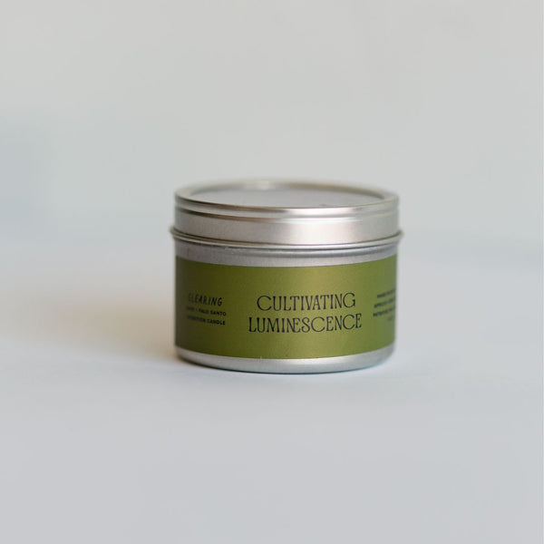 2oz. Clearing Candle with Lapis Lazuli by Cultivating Luminescence