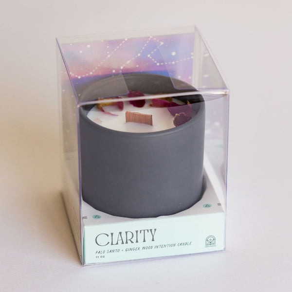 Clarity Candle with Rose Quartz by Cultivating Luminescence (Large)